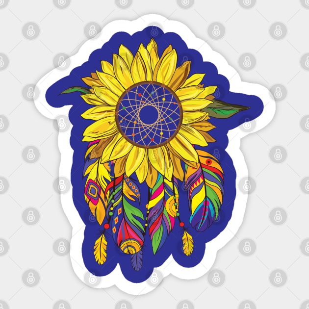 Sunflower Dreamcatcher Sticker by Pennelli Studio